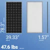 Mission Solar 370W 72-cell monocrystalline solar panel with durable silver frame









