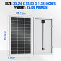 FE-FAITH 100W 12V Monocrystalline Solar Panel