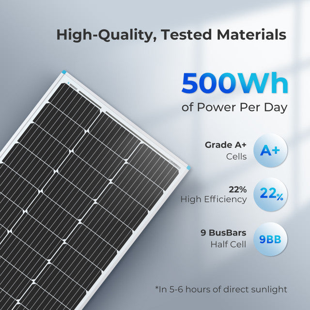 FE-FAITH 100 Watt 12 Volt Monocrystalline Solar Panel