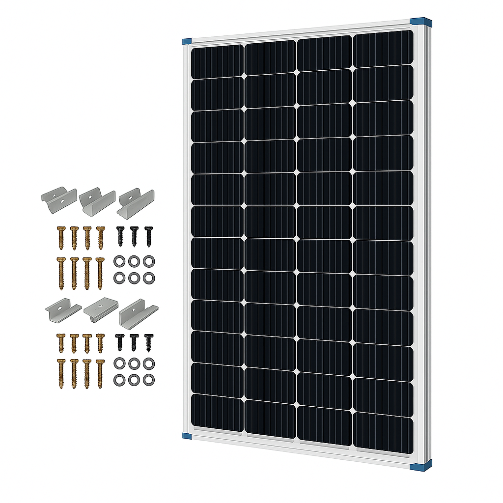FE-FAITH 100 Watt 12 Volt Monocrystalline Solar Panel