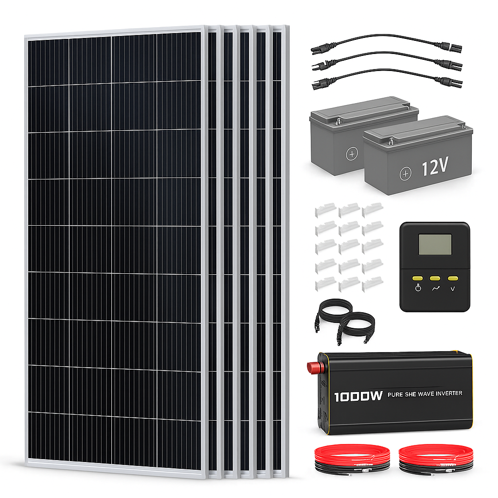 Fe Faith SolisEdge™ 1200W Complete Solar Kit – 24V