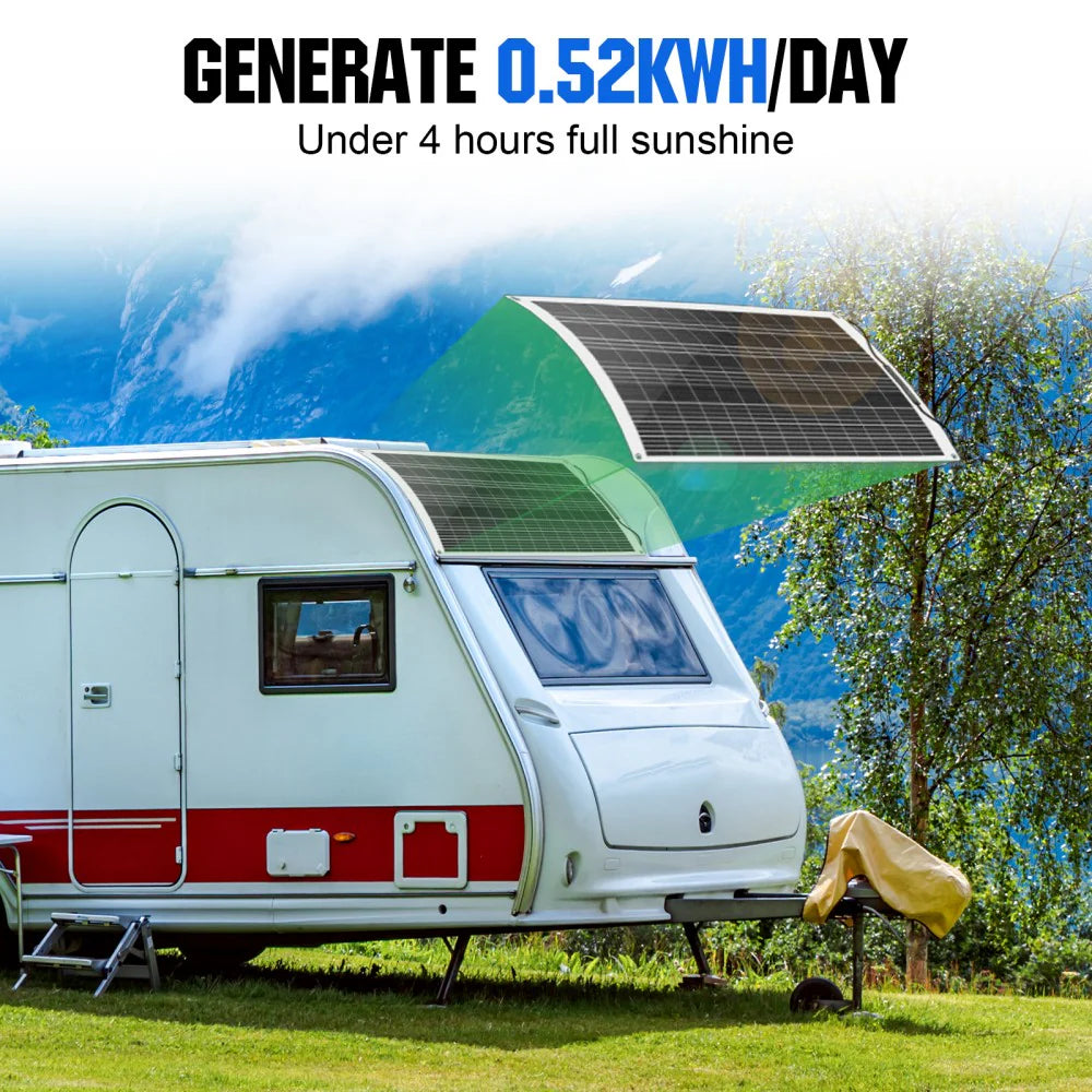 FE-FAITH  130W 12V Flexible Mono Solar Panel