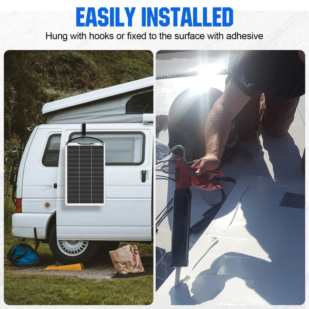 FE-FAITH  130W 12V Flexible Mono Solar Panel