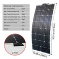 FE-FAITH 150w Rigid Monocrystalline Solar Panel Kit for Home