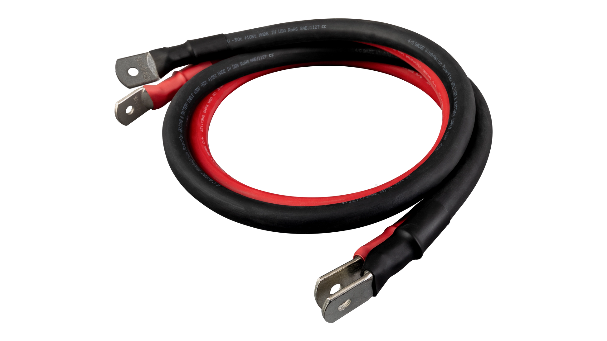 FE-FAITH  4/0 AWG Pure Copper Battery Cables – Red and Black
