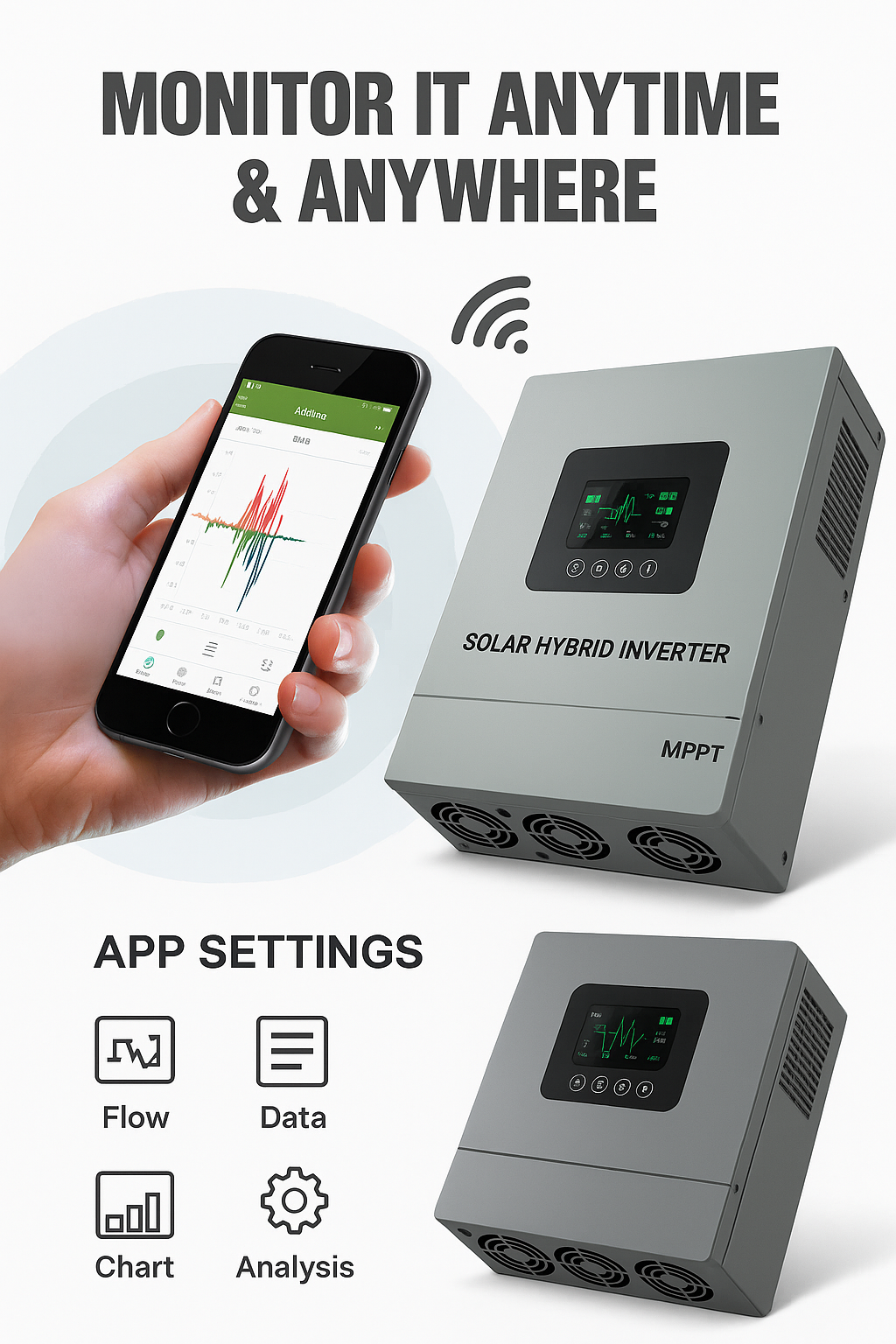 Fe Faith VoltMate™ 5000W 48V Hybrid Inverter – Split Phase