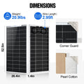 FE-FAITH Bifacial 195W 12V Monocrystalline Solar Panel