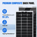 FE-FAITH Bifacial 195W 12V Monocrystalline Solar Panel