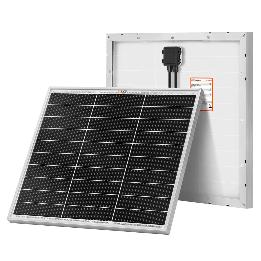 FE-FAITH MEGA 50 Solar Panel - 50W 12V Compact Off-Grid Panel UL Certified