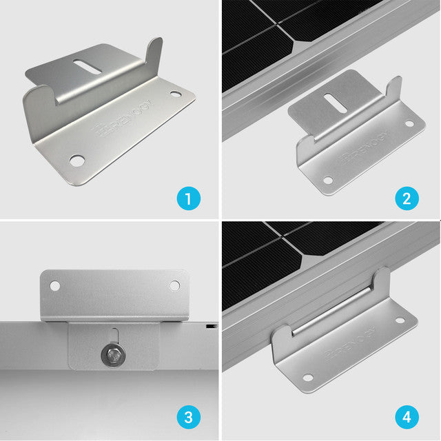 FE-FAITH Solar Panel Mounting Z Bracket -- Set of 4