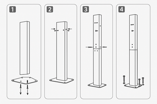 Fe Faith EVLink™ Wall Connector Pedestal – Gen 2/3 Mount