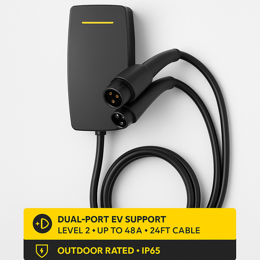 Fe Faith EVLink™ Universal Wall EV Charger – Dual Plug | 48A