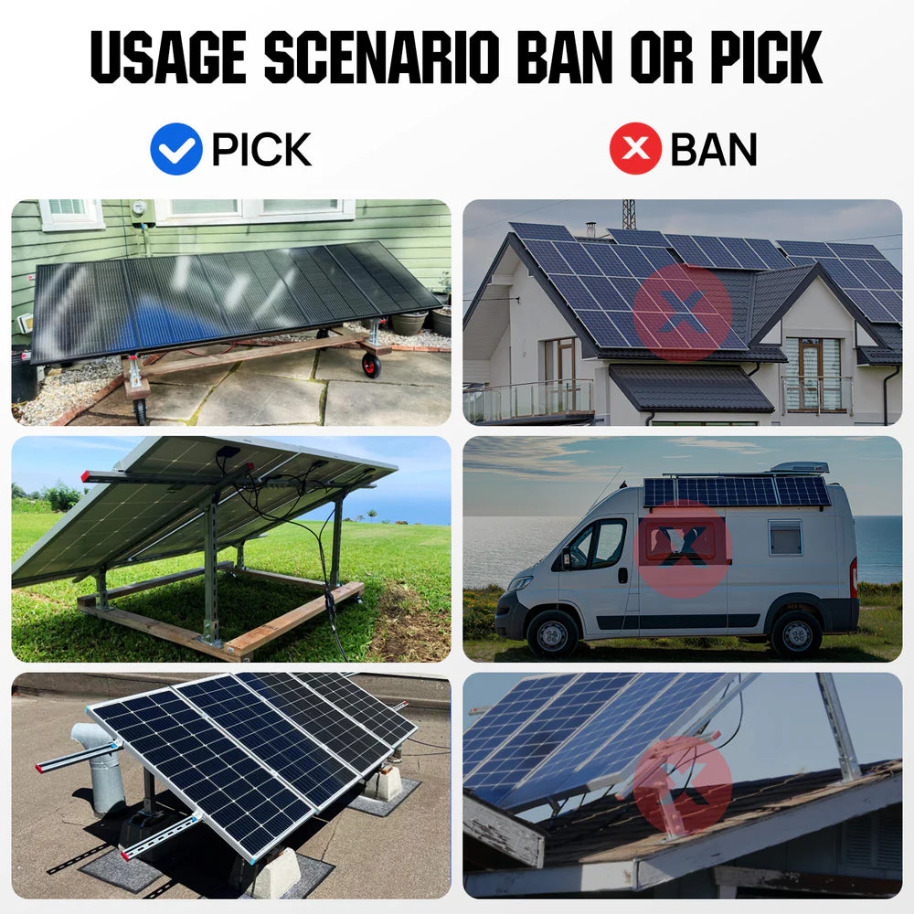 FE-FAITH Updated Adjustable Multi-Piece Solar Panel Mounting Brackets for Solar Panels