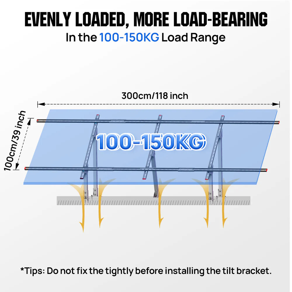FE-FAITH Updated Adjustable Multi-Piece Solar Panel Mounting Brackets for Solar Panels