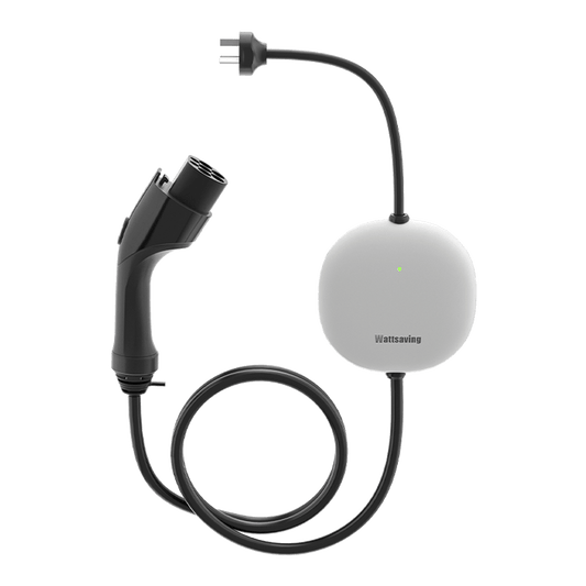 Wattsaving M2 3.5kW portable AC EV charger with IP65 weatherproof rating and 3.5m cable for fast, safe electric vehicle charging on the go