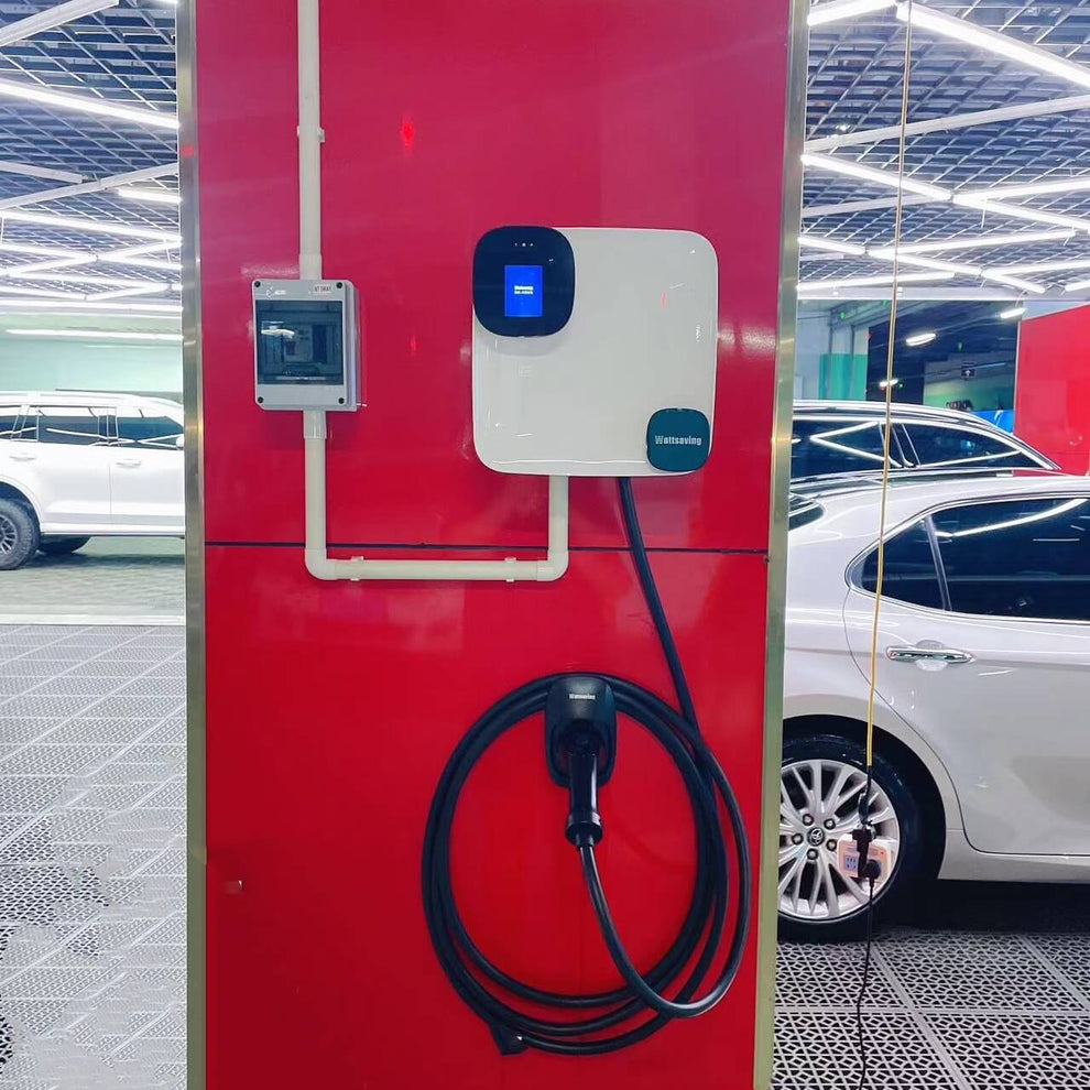 Wattsaving WE X22 22kW face recognition smart AC EV charger with IP65 waterproof design for fast and secure electric vehicle charging