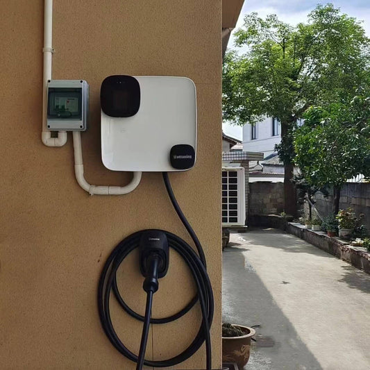 Wattsaving WE X22 22kW face recognition smart AC EV charger with IP65 waterproof design for fast and secure electric vehicle charging