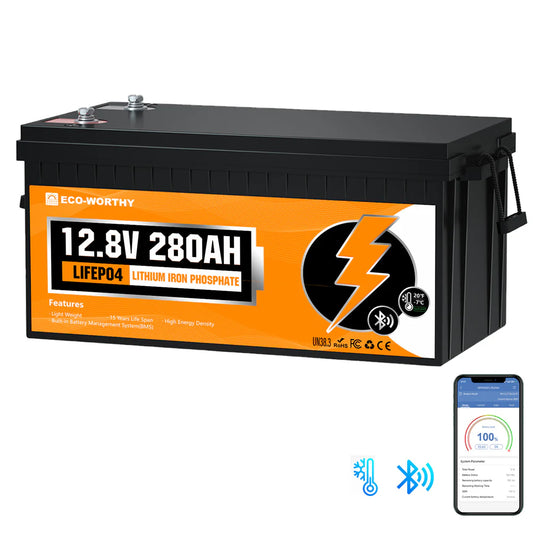 FE-FAITH LiFePO4 12V 280Ah Lithium Iron Phosphate Battery With Bluetooth