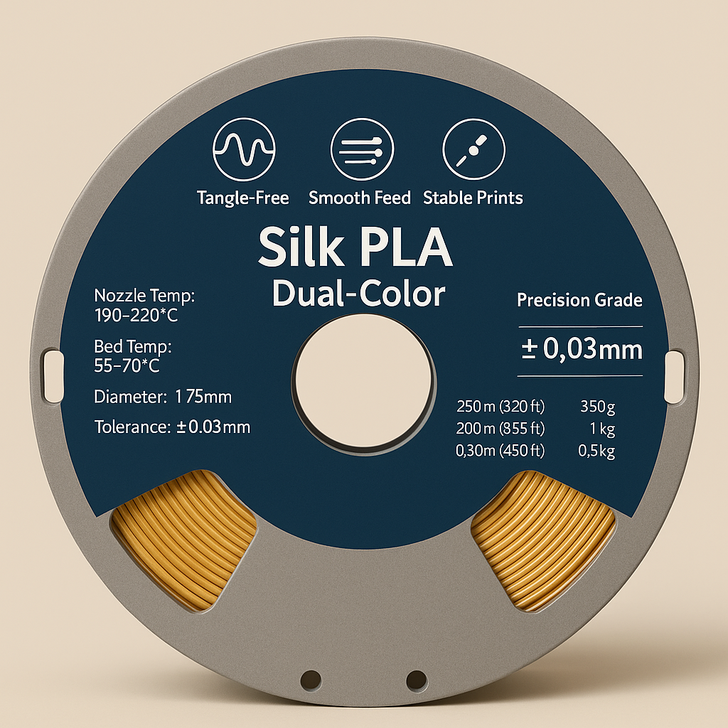 Fe Faith PrintCore™ PLA Filament – Dual-Color Silk