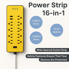Fe Faith PowerFlow™ USB-C Power Hub – 16-Port Fast Charge