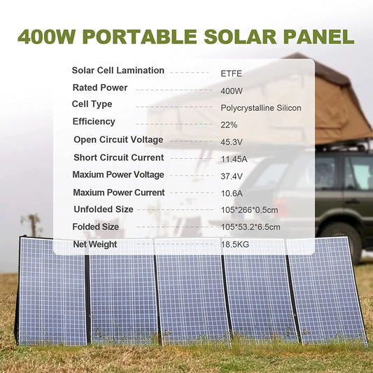 Portable Waterproof Foldable Solar Panel for Camping
