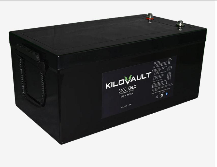 KiloVault CHLX 3600 lithium battery with cold weather internal heating for off-grid solar
