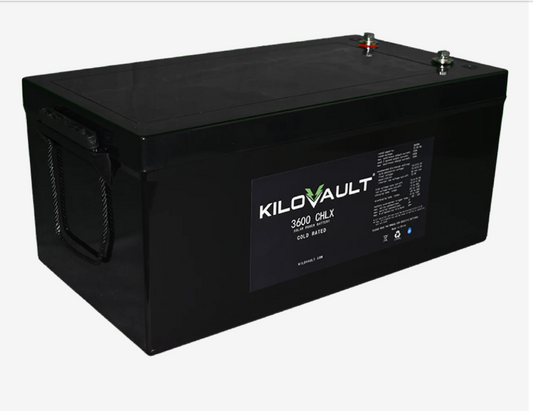KiloVault CHLX 3600 lithium battery with cold weather internal heating for off-grid solar