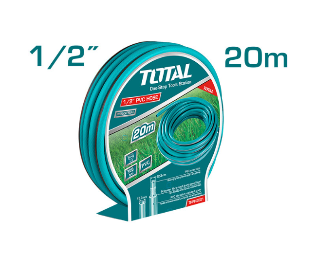 FE-FAITH 1/2 inch by 20 meter PVC opaque light duty water hose with paper hanger