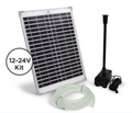 AquaJet Pro 12-24V medium output solar water fountain pump kit with 20W solar panel