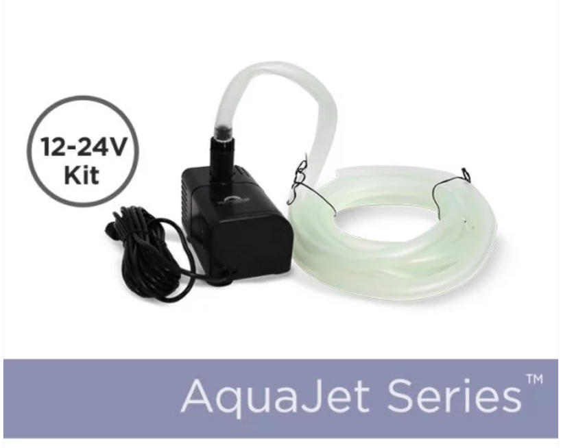 AquaJet Pro 12-24V medium output solar water fountain pump kit with 20W solar panel